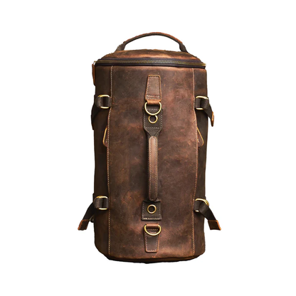 Leather Vintage Coffee Duffle Bag